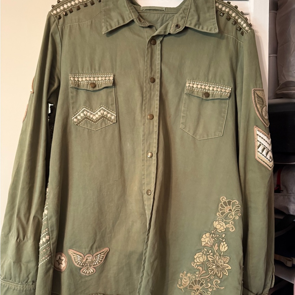 Spell + Gypsy Collection Wanderer Jacket (dyed olive green)